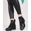 Stylové černé dámské kotníkové boty