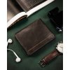 Rovicky tmavě hnědá elegantní peněženka s logem L241 (Velikost ONE SIZE)