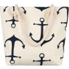 Béžová plážová taška s kotvami