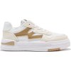 Bílo-béžové sneakersy na platformě