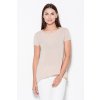 (Vel. M) Rozšířené béžové tričko VT084 Beige