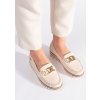 Dámské béžové mokasíny na platformě (Velikost 36)