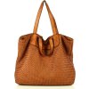 MARCO MAZZINI Karamelová pletená shopper bag