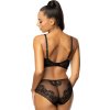 Černá krajková push-up podprsenka Mat Estelle
