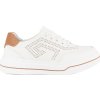 Bílé kožené dírkované tenisky