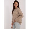 Béžový dámský svetr s kulatým výstřihem