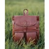 MARCO MAZZINI Hnědý dámský kožený batoh