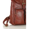 MARCO MAZZINI Hnědý dámský kožený batoh