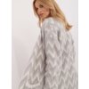 Šedý dámský vzorovaný kardigan bez zapínání