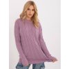 Klasický pletený lila svetr