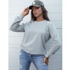 Světle šedá dámská basic mikina GLAMFLAIR