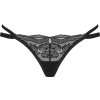 Černá krajková tanga Obsessive Nutris
