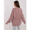 Světle fialový dámský oversize svetr