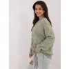 Světle zelený dámský oversize svetr