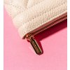 Rovicky béžová velká prošívaná peněženka na zip V407 (Velikost ONE SIZE)