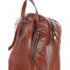 MARCO MAZZINI Hnědý malý kožený batoh s kapsami
