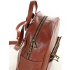 MARCO MAZZINI Hnědý malý kožený batoh s kapsami
