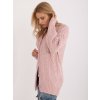Růžový dámský kardigan se zapínáním