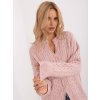 Růžový dámský kardigan se zapínáním