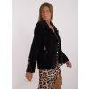 Černý dámský kabátek z alpaky