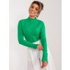 Zelený rolákový svetr