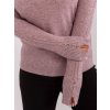 Světle růžový měkký svetr s výstřihem (Velikost XL/2XL)