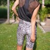 Dámské funkční biker shorts s leopardím potiskem
