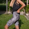 Dámské funkční biker shorts s leopardím potiskem