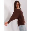 Tmavě hnědý svetr s netopýřími rukávy (Velikost S/M)