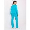 Tyrkysová oversize dámská tepláková souprava