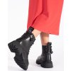 Kožené černé kotníkové boty dámské