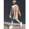 Béžová dámská přechodová parka MODERN LOOK