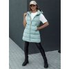 Mintová dámská péřová prošívaná vesta BRITA
