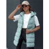 Mintová dámská péřová prošívaná vesta BRITA