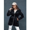 Černá dámská přechodová parka s kapucí HENRY