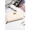 Smetanová dámská peněženka s mačkaným efektem Rovicky V283