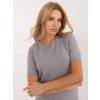 Šedý dámský svetr s krátkým rukávem