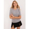 Šedý dámský svetr s krátkým rukávem