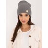 Tmavě šedá dámská pletená čepice