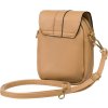Béžová dámská crossbody kabelka s klopou