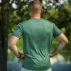 Pánské zelené merino tričko s krátkým rukávem
