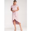 Dámské růžové ležérní viskózové šaty