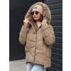 Dámská zimní béžová prošívaná bunda FIXMIX