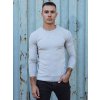 Světle šedý pánský basic svetr