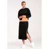 Dámský černý velurový set mikiny a sukně