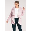 Světle růžový dámský pletený kardigan