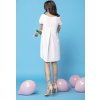 Bílé elegantní šaty máma a dcera s řasením na zádech (Rozmiar S)