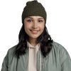 Khaki turistická čepice Buff Renso Knitted Fleece Hat Beanie