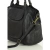 MARCO MAZZINI Dámská kožená shopper bag - černá