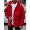 Pánská červená přechodová bunda s kapucí